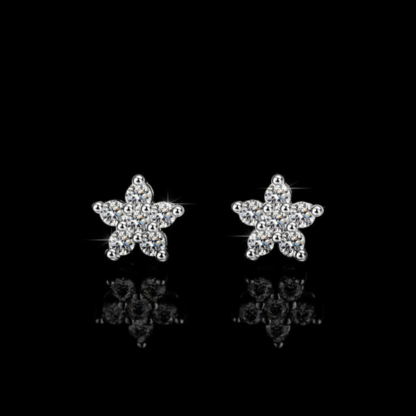 星柄　スターダイヤモンドピアス