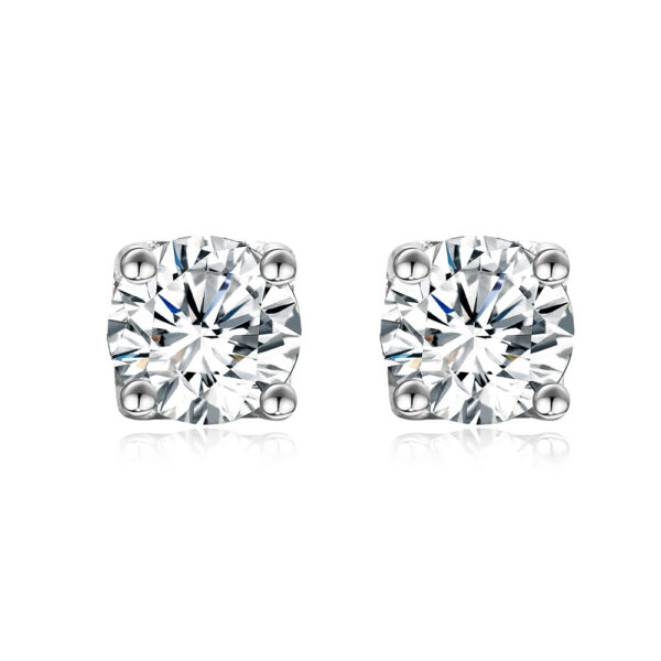4本爪 0.5ct 一粒ダイヤモンドスタッドピアス