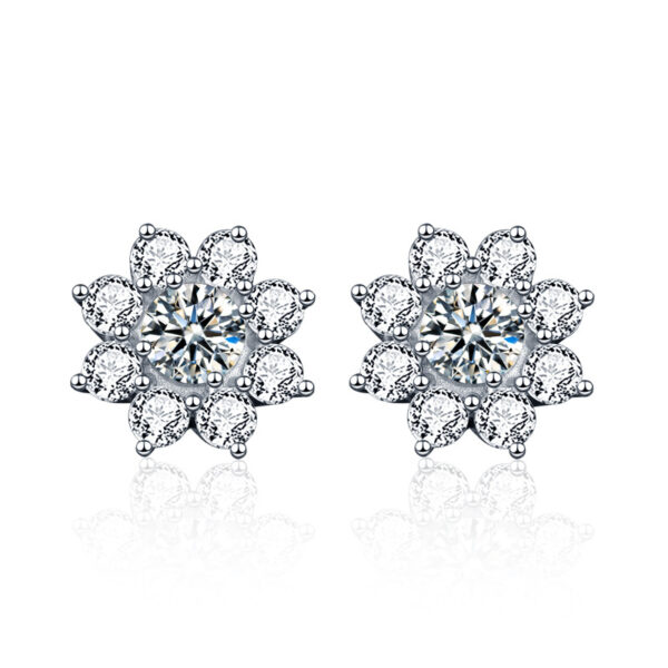 雪の結晶 雪華　ピアス ダイヤモンド　